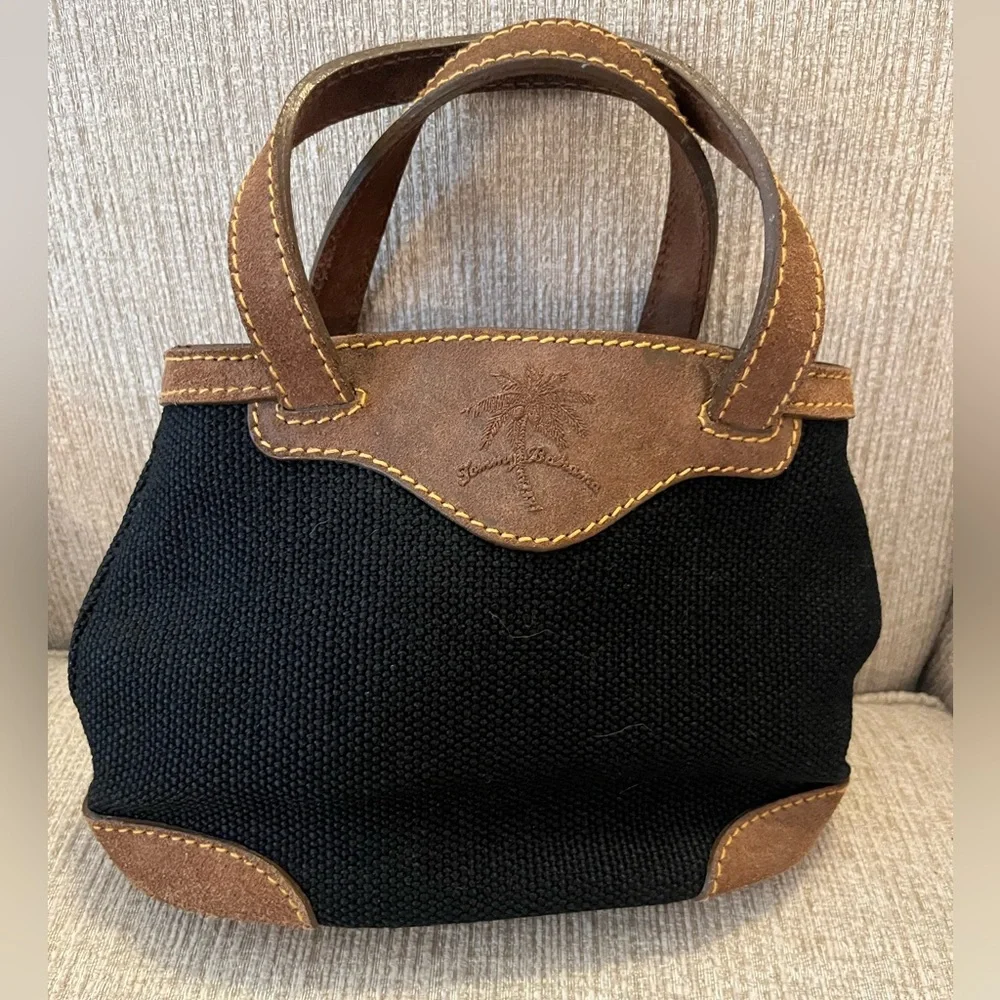 Tommy Bahama burlap suede purse - Picture 1 of 8